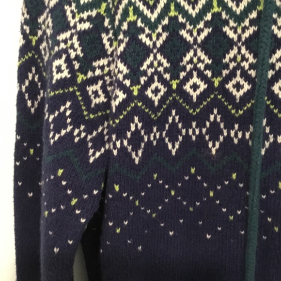 Eddie Bauer knitted sweater with hood, women’s size large, button up - Picture 7 of 9